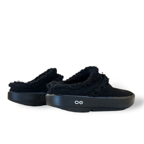 OOFOS OOcoozie Mule Women's Black Clogs Comfort Recovery Shoes Size 7 - Picture 5 of 9